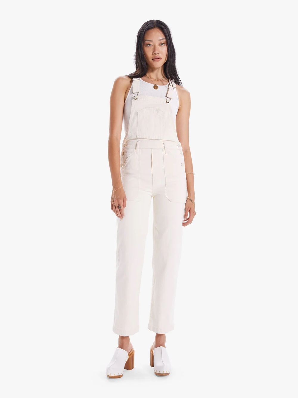 MOTHER The Patch Pocket Overall Ankle